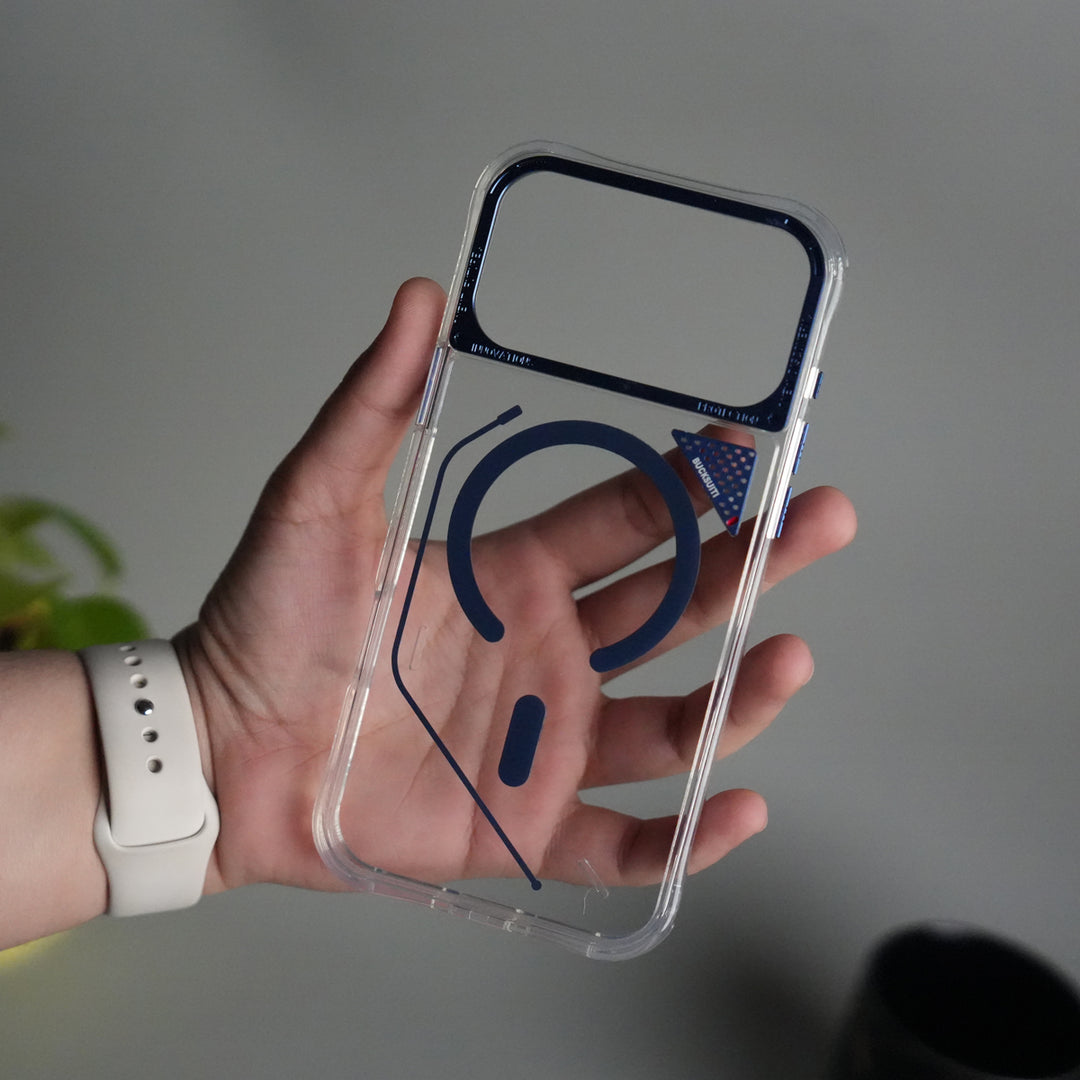 iPhone 17 Pro TechLine Transparent MagSafe Case with Metal Camera Bump Back Cover