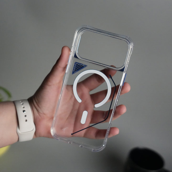 iPhone 17 Pro TechLine Transparent MagSafe Case with Metal Camera Bump Back Cover