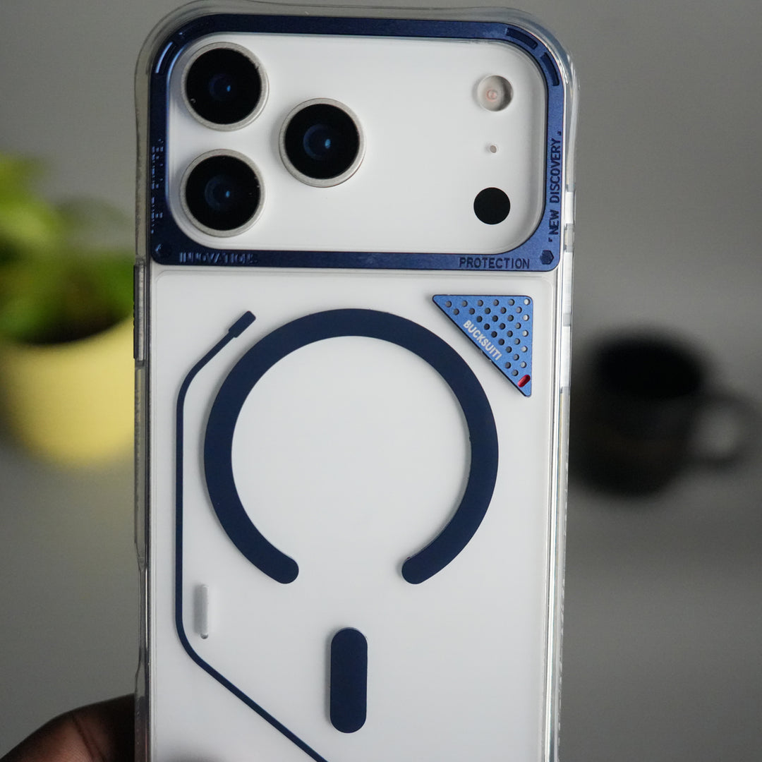 iPhone 17 Pro TechLine Transparent MagSafe Case with Metal Camera Bump Back Cover