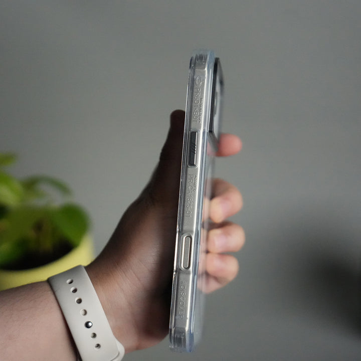 iPhone 17 Pro TechLine Transparent MagSafe Case with Metal Camera Bump Back Cover