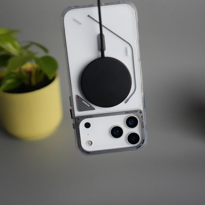 iPhone 17 Pro TechLine Transparent MagSafe Case with Metal Camera Bump Back Cover