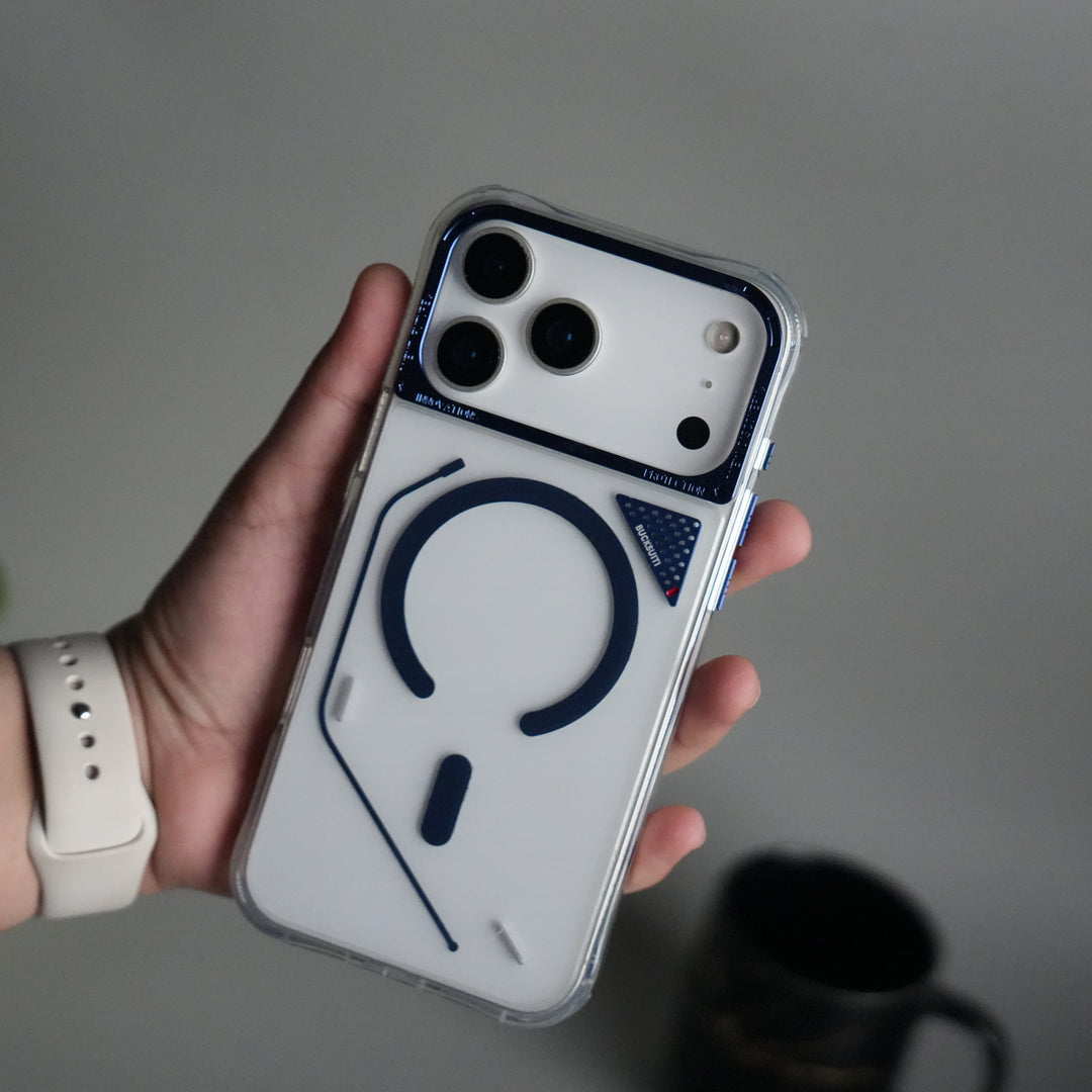 iPhone 17 Pro TechLine Transparent MagSafe Case with Metal Camera Bump Back Cover