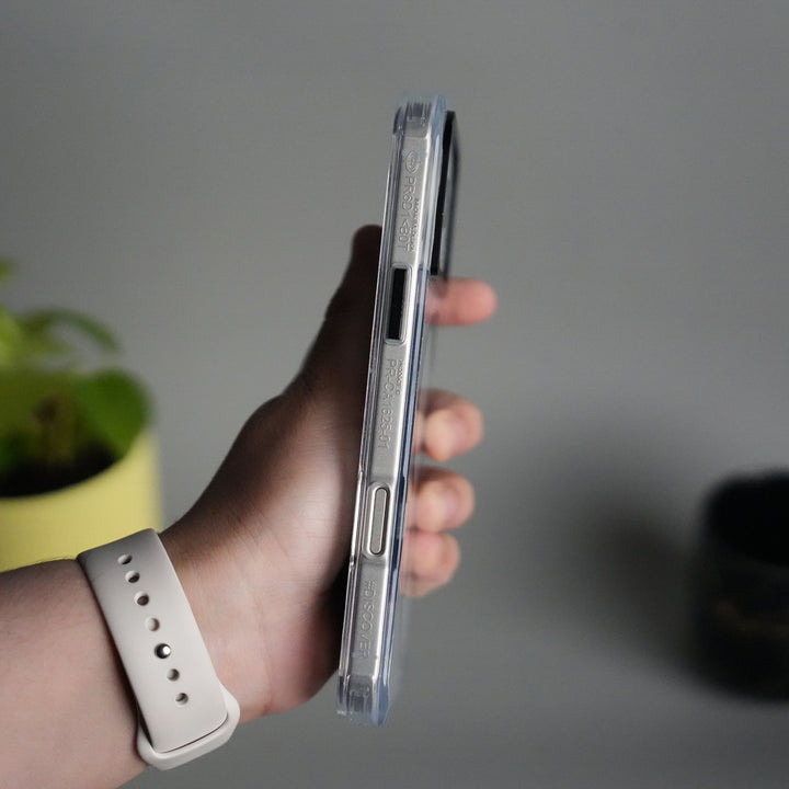 iPhone 17 Pro TechLine Transparent MagSafe Case with Metal Camera Bump Back Cover