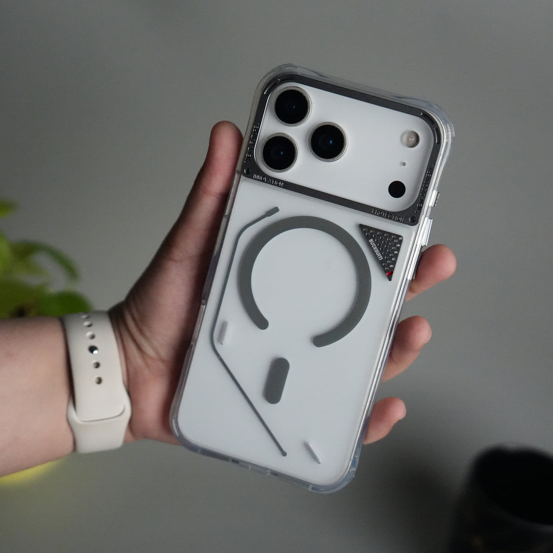 iPhone 17 Pro TechLine Transparent MagSafe Case with Metal Camera Bump Back Cover