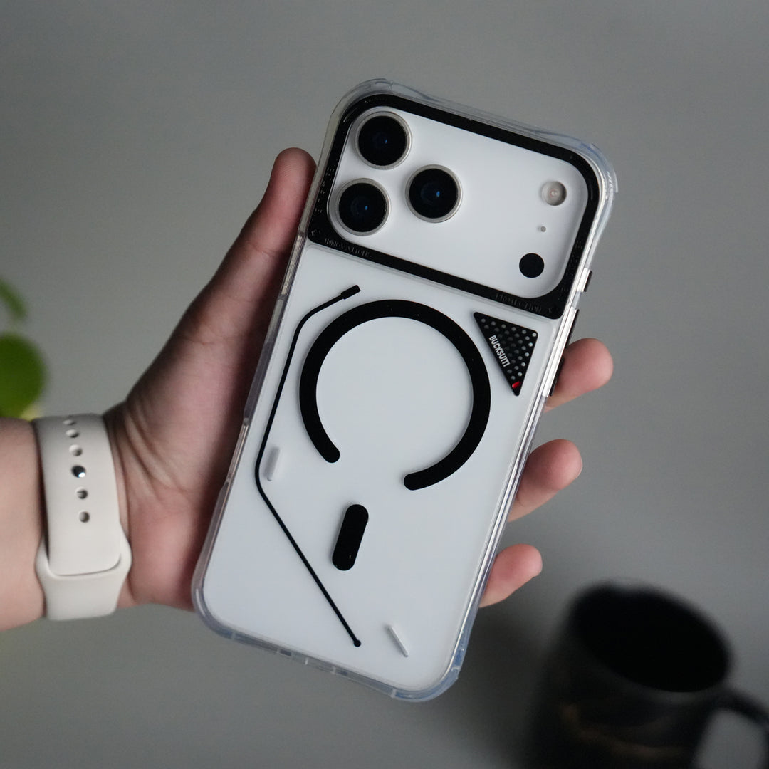 iPhone 17 Pro TechLine Transparent MagSafe Case with Metal Camera Bump Back Cover