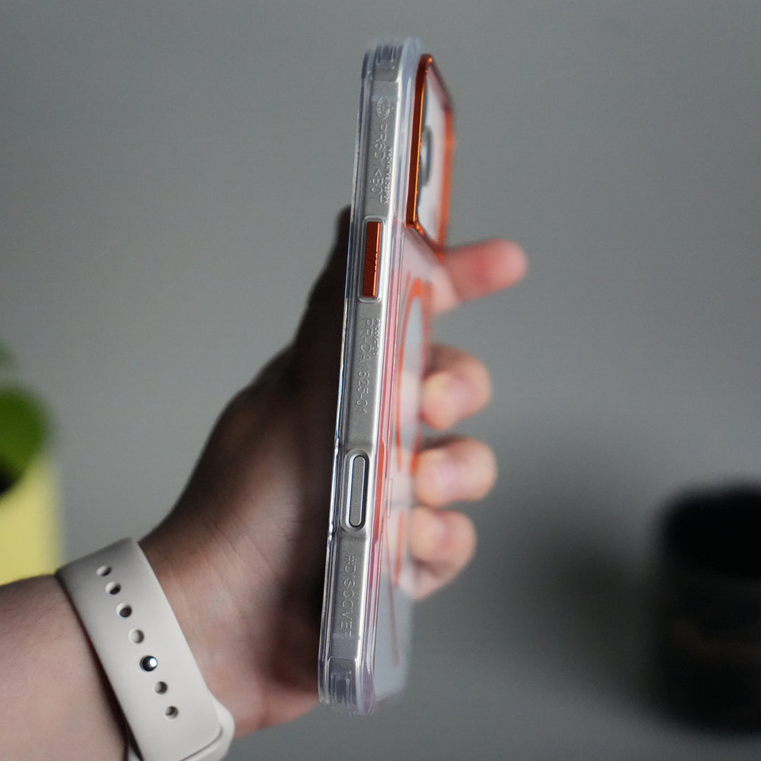 iPhone 17 Pro TechLine Transparent MagSafe Case with Metal Camera Bump Back Cover