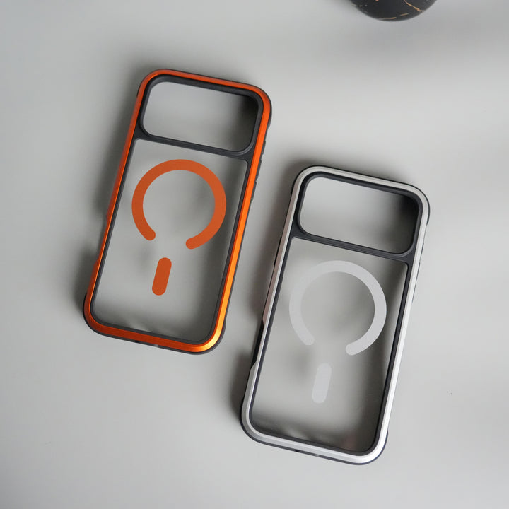 iPhone 17 Pro Transparent MagSafe Bumper Case | Metal Frame Shockproof Cover | Slim Crystal Clear Back