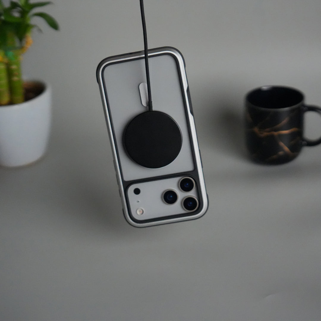 iPhone 17 Pro Transparent MagSafe Bumper Case | Metal Frame Shockproof Cover | Slim Crystal Clear Back