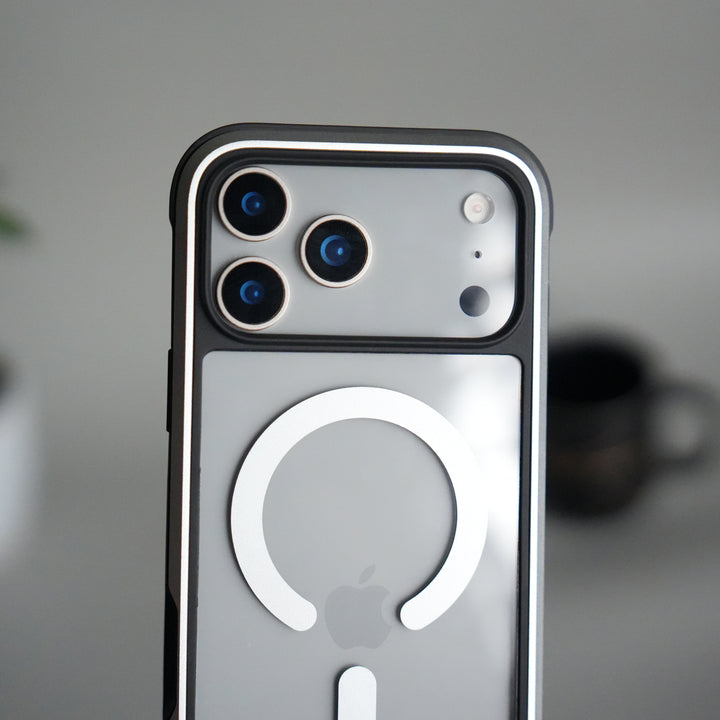 iPhone 17 Pro Transparent MagSafe Bumper Case | Metal Frame Shockproof Cover | Slim Crystal Clear Back