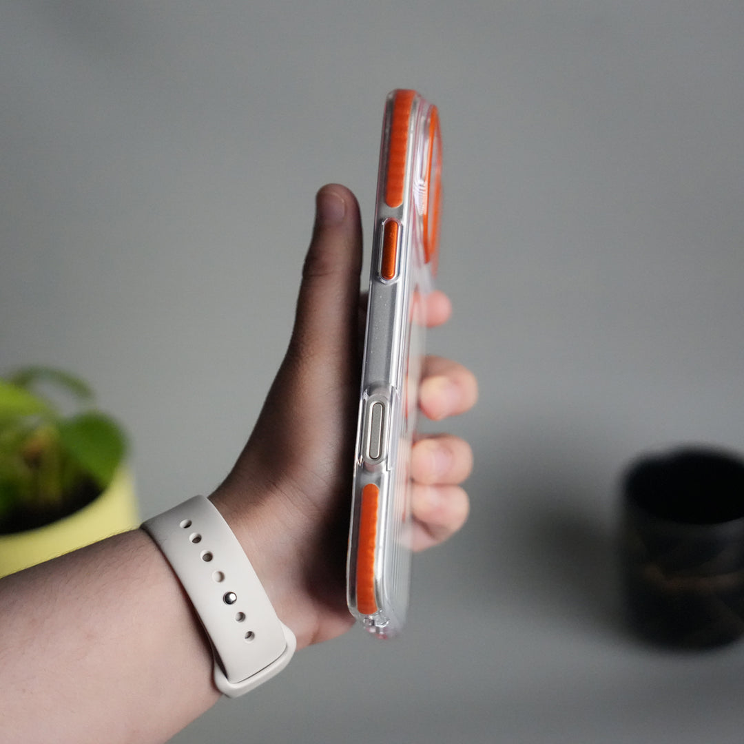 iPhone 17 Pro Transparent MagSafe Suitcase Design Case Back Cover