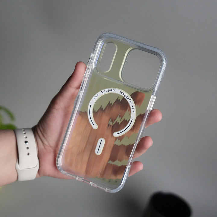 iPhone 17 Pro Transparent MagSafe Suitcase Design Case Back Cover