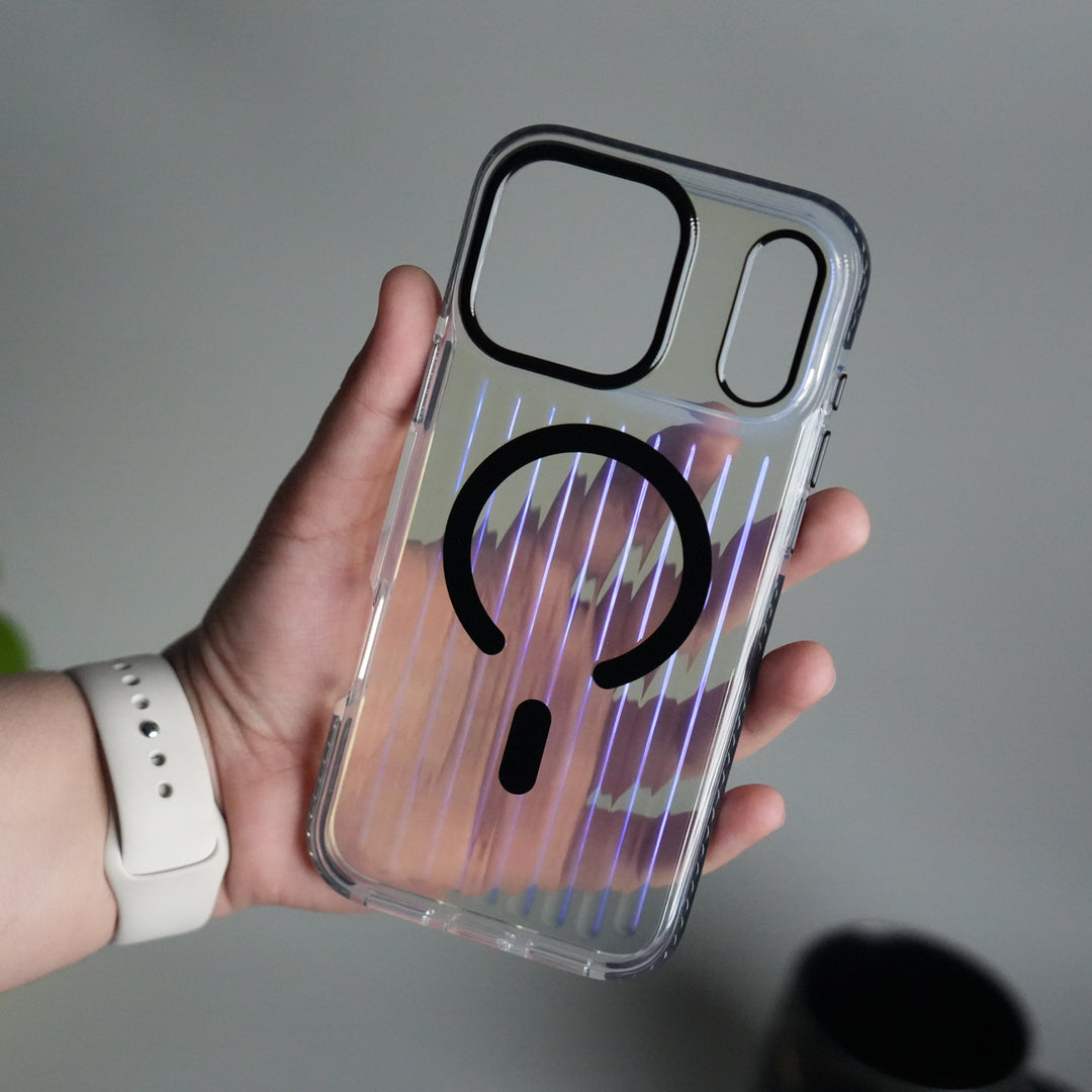 iPhone 17 Pro Transparent MagSafe Suitcase Design Case Back Cover