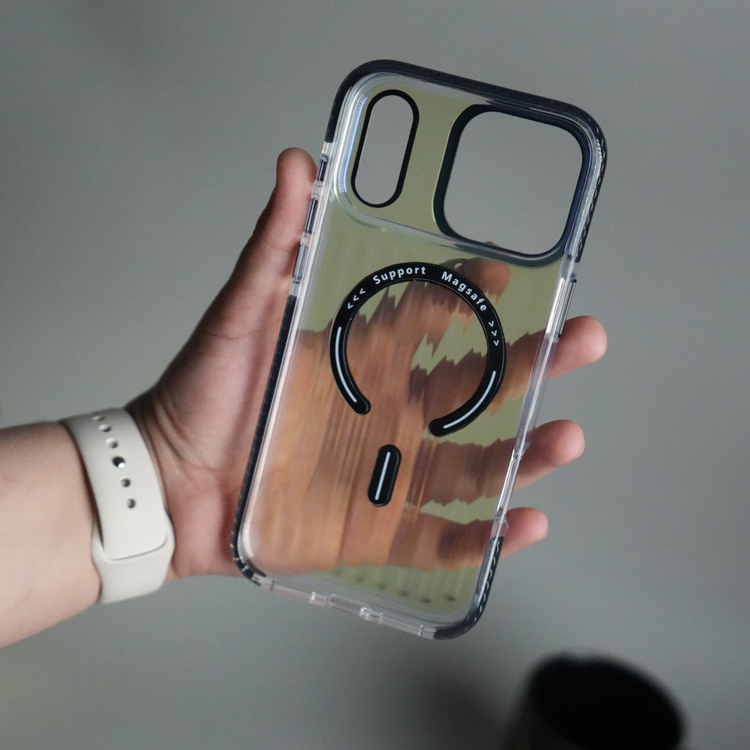 iPhone 17 Pro Transparent MagSafe Suitcase Design Case Back Cover