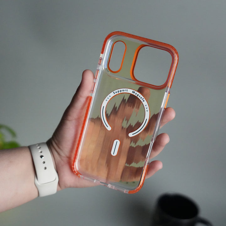 iPhone 17 Pro Transparent MagSafe Suitcase Design Case Back Cover