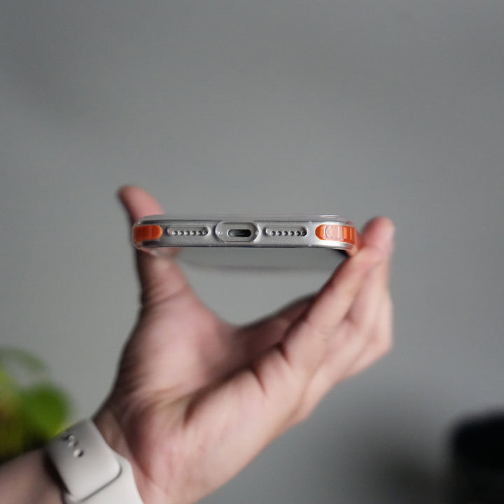 iPhone 17 Pro Transparent MagSafe Suitcase Design Case Back Cover