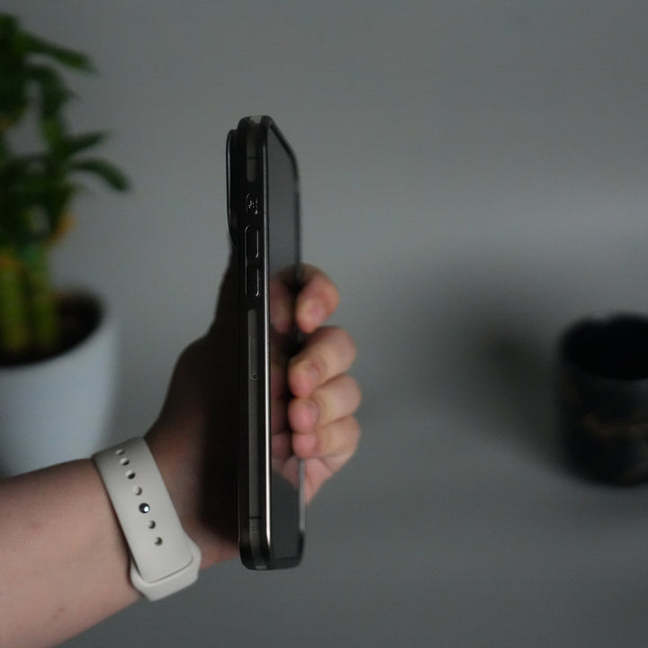 iPhone 17 Pro Transparent Side Chrome Electroplated Plated Magnetic Clear Back Case Covers