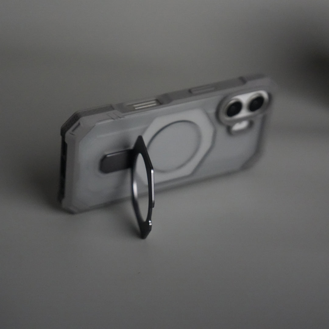 iPhone 17 – Rugged Armor MagSafe Case with Metal Kickstand