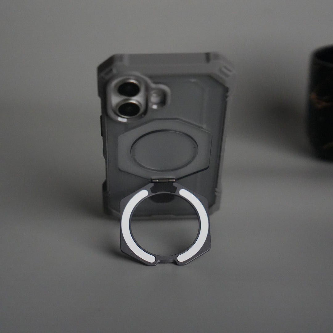 iPhone 17 – Rugged Armor MagSafe Case with Metal Kickstand