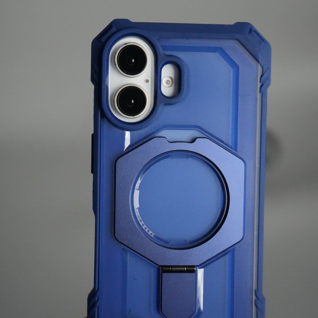 iPhone 17 – Rugged Armor MagSafe Case with Metal Kickstand