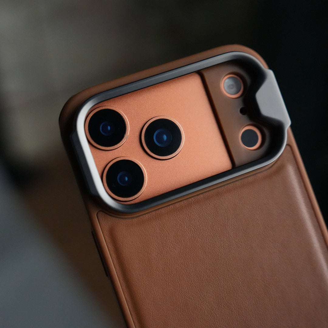 iPhone 17 Series Camera Protector Case | Sliding Metal Lens Cover | Shockproof Back Cover with Built-In Kickstand