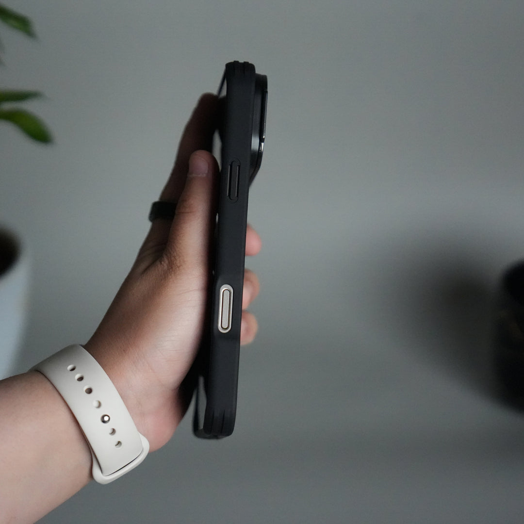 iPhone 17 Series Camera Protector Case | Sliding Metal Lens Cover | Shockproof Back Cover with Built-In Kickstand