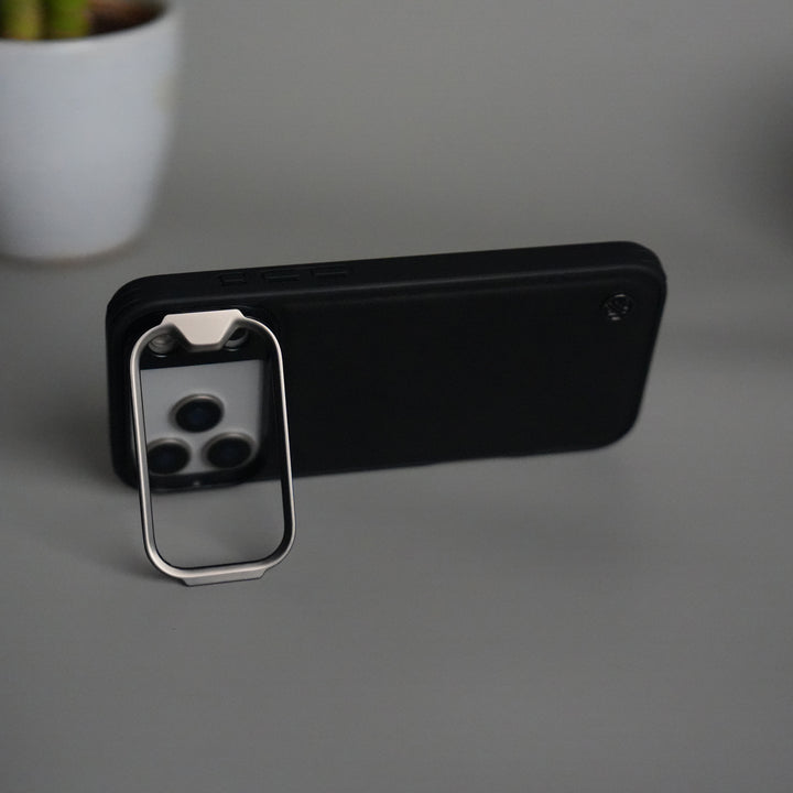 iPhone 17 Series Camera Protector Case | Sliding Metal Lens Cover | Shockproof Back Cover with Built-In Kickstand