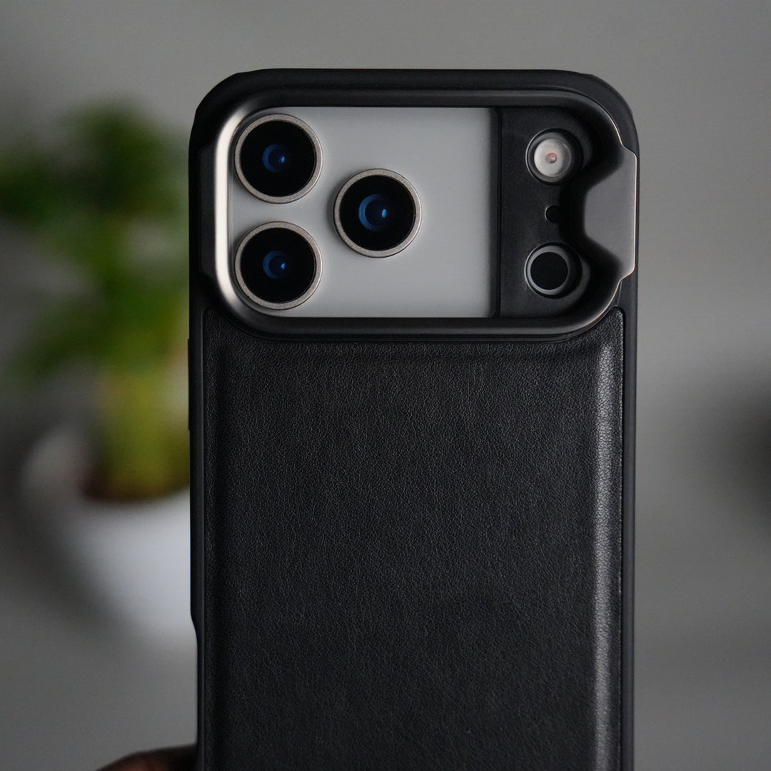 iPhone 17 Series Camera Protector Case | Sliding Metal Lens Cover | Shockproof Back Cover with Built-In Kickstand