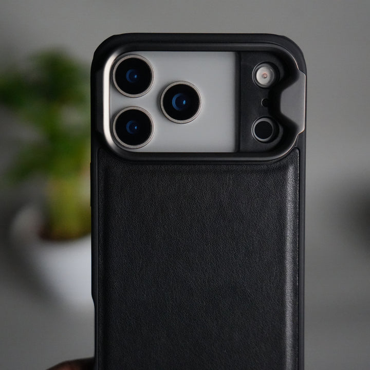 iPhone 17 Series Camera Protector Case | Sliding Metal Lens Cover | Shockproof Back Cover with Built-In Kickstand