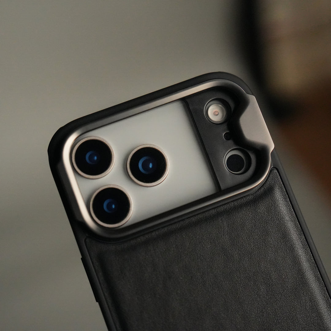 iPhone 17 Series Camera Protector Case | Sliding Metal Lens Cover | Shockproof Back Cover with Built-In Kickstand