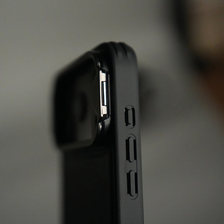 iPhone 17 Series Camera Protector Case | Sliding Metal Lens Cover | Shockproof Back Cover with Built-In Kickstand