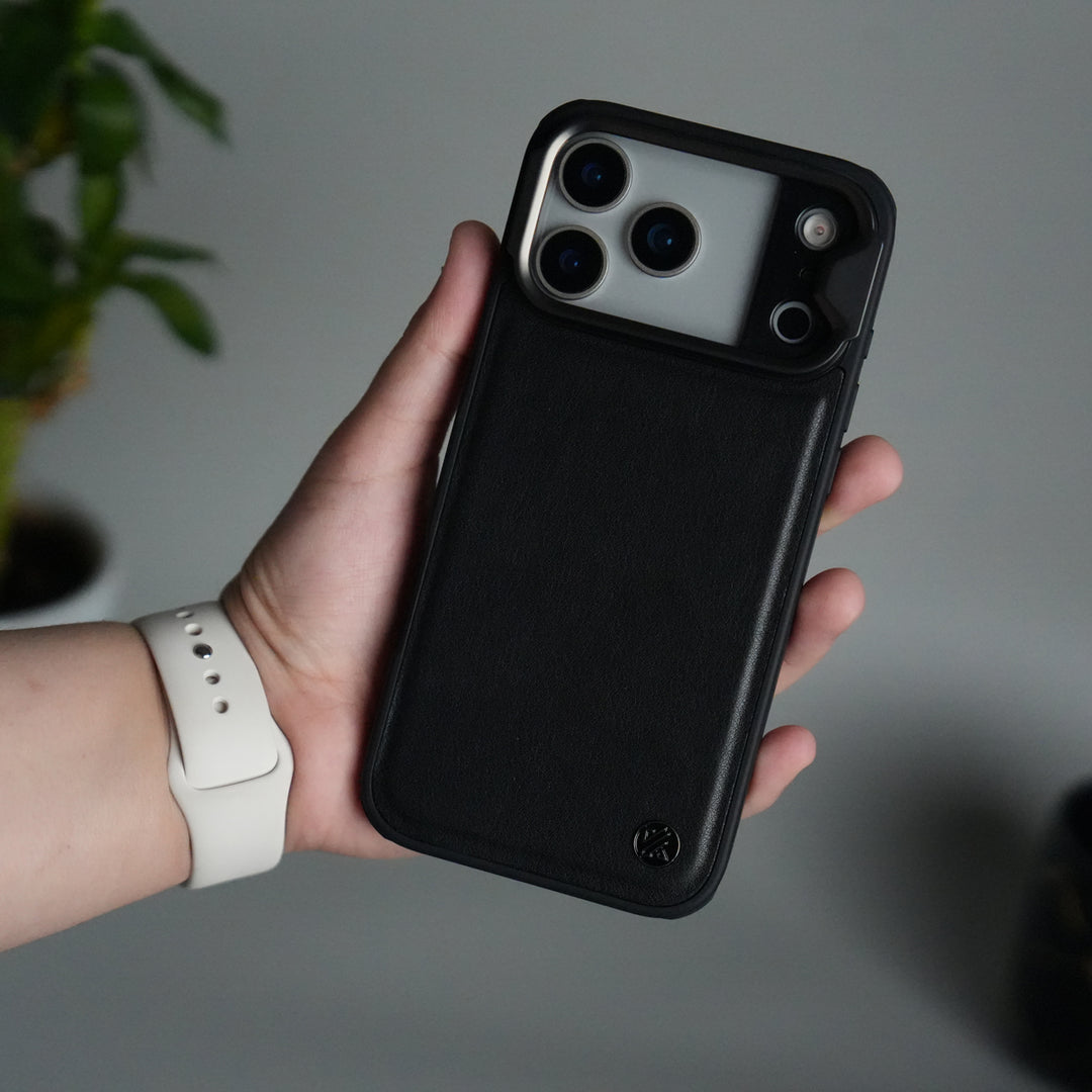 iPhone 17 Series Camera Protector Case | Sliding Metal Lens Cover | Shockproof Back Cover with Built-In Kickstand