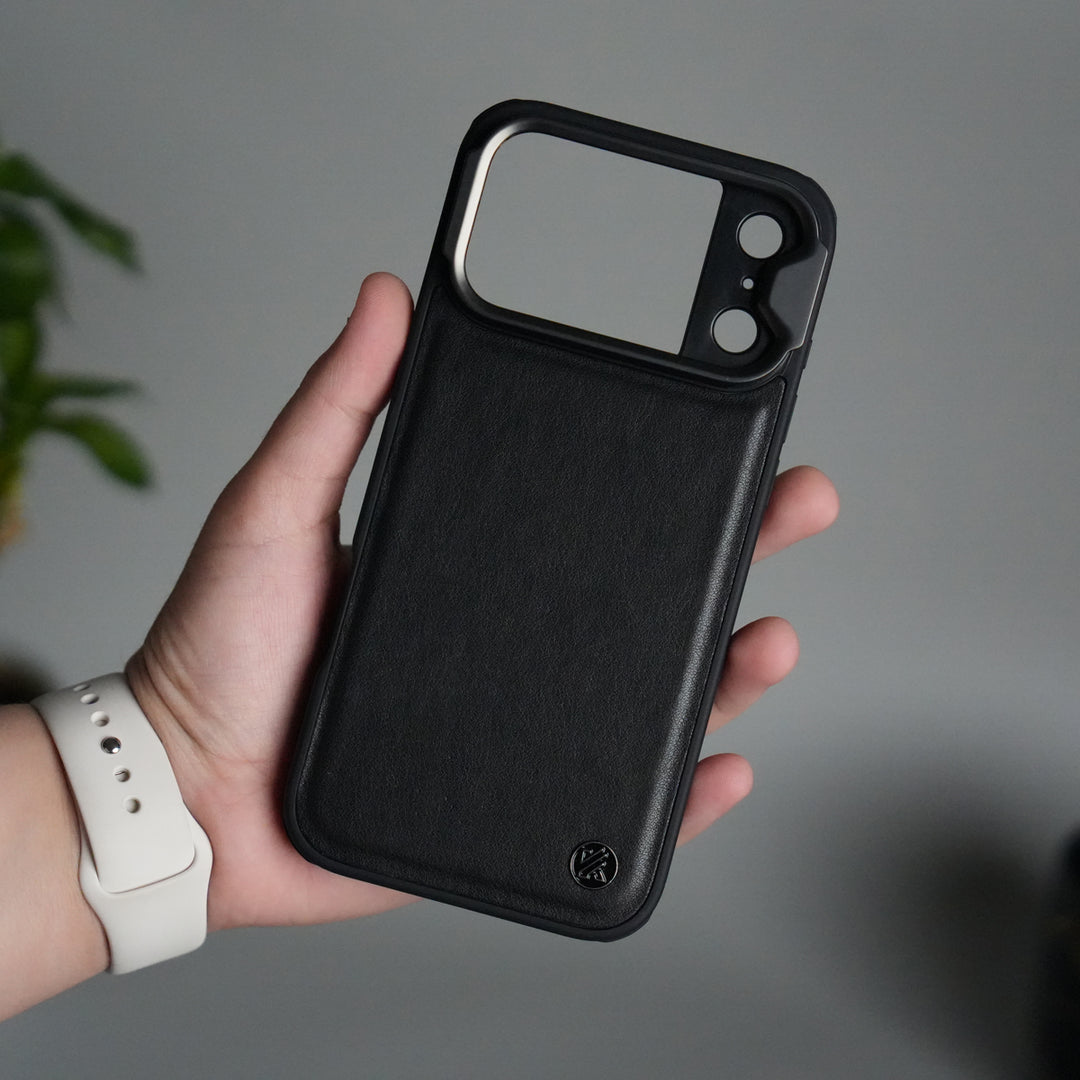 iPhone 17 Series Camera Protector Case | Sliding Metal Lens Cover | Shockproof Back Cover with Built-In Kickstand