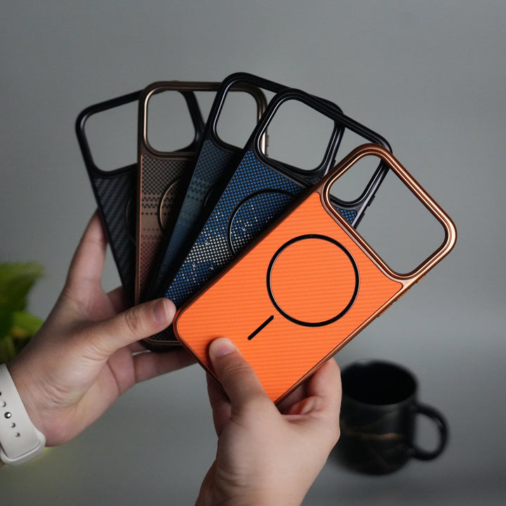 iPhone 17 Series Carbon Design Mag Ring Case Slim Protective Cover