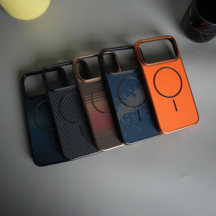 iPhone 17 Series Carbon Design Mag Ring Case Slim Protective Cover
