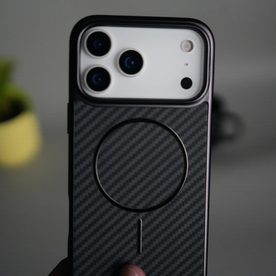 iPhone 17 Series Carbon Design Mag Ring Case Slim Protective Cover