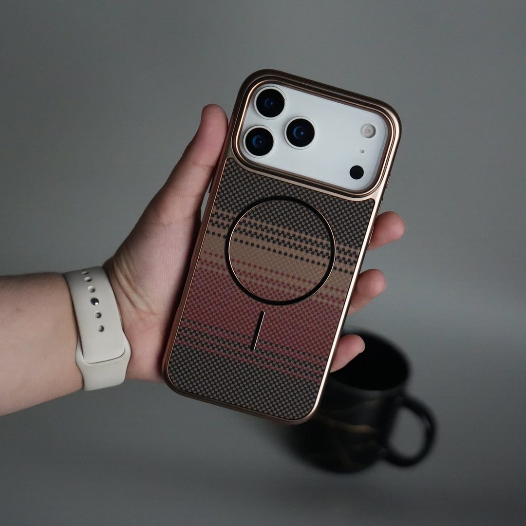 iPhone 17 Series Carbon Design Mag Ring Case Slim Protective Cover