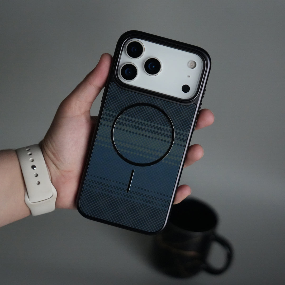 iPhone 17 Series Carbon Design Mag Ring Case Slim Protective Cover