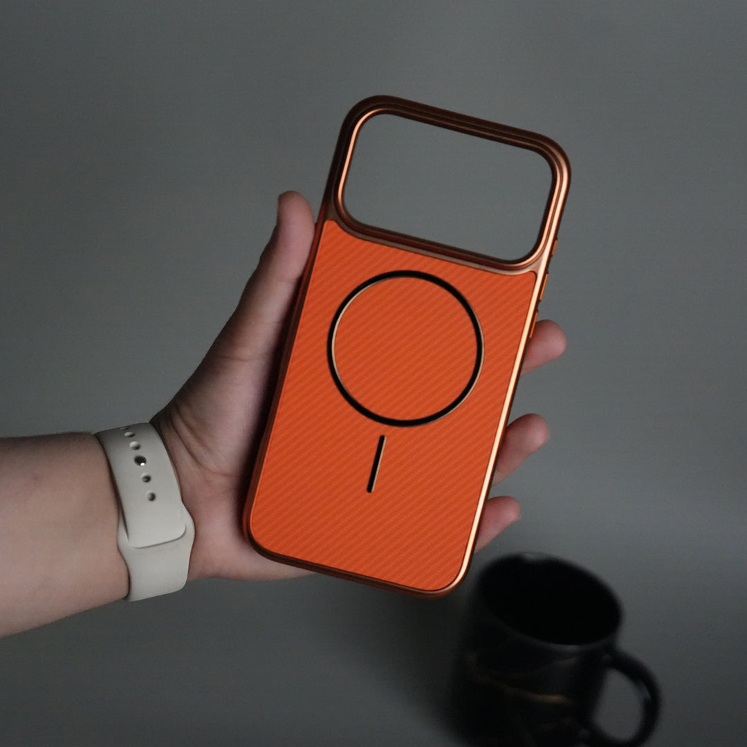 iPhone 17 Series Carbon Design Mag Ring Case Slim Protective Cover