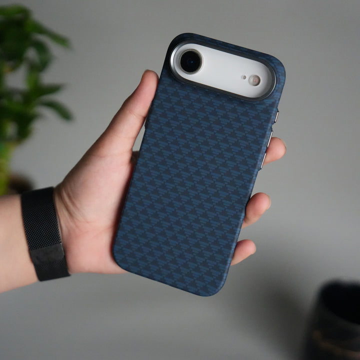 iPhone 17 Series Houndstooth Pattern Case | Slim Hard Back Cover | Matte Finish Protective Case with MagSafe