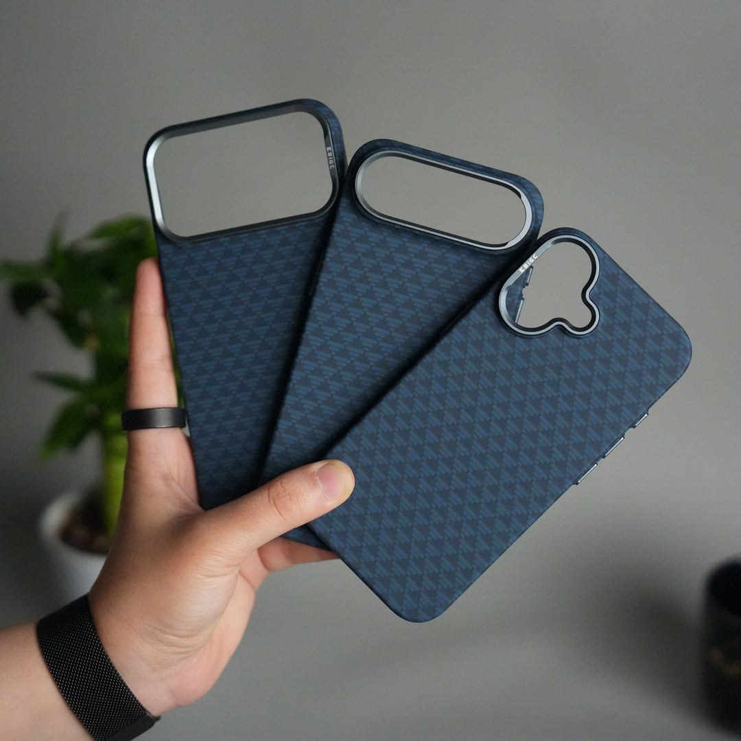 iPhone 17 Series Houndstooth Pattern Case | Slim Hard Back Cover | Matte Finish Protective Case with MagSafe