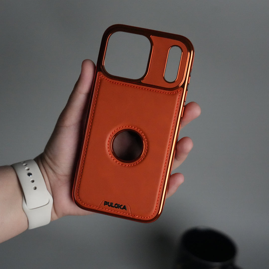 iPhone 17 Series Leather Case | Orange