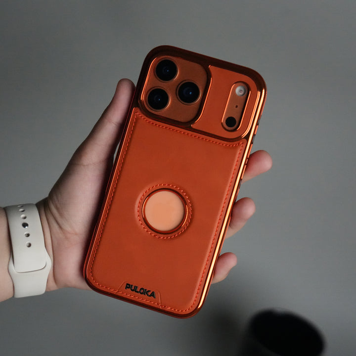 iPhone 17 Series Leather Case | Orange