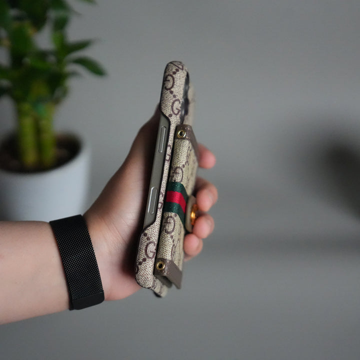 iPhone 17 Series Luxury GG Wallet Case Cover