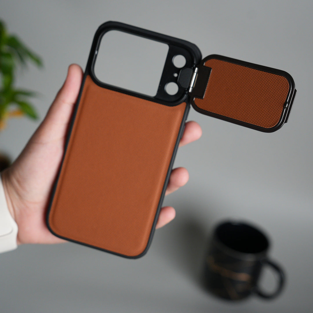 iPhone 17 Series Metal Camera Cap Stand Case Cover