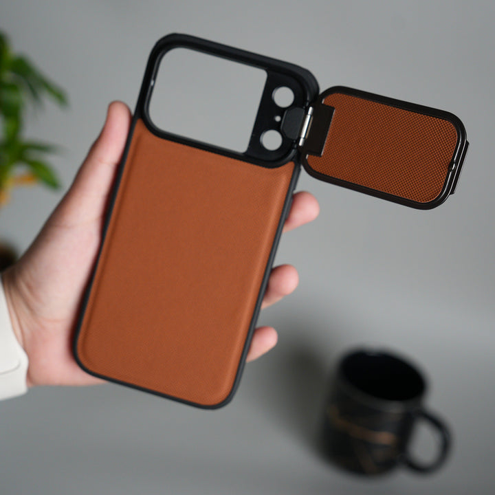 iPhone 17 Series Metal Camera Cap Stand Case Cover