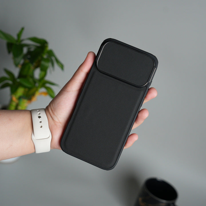 iPhone 17 Series Metal Camera Cap Stand Case Cover