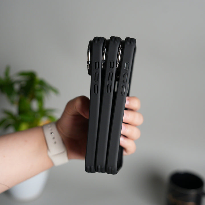 iPhone 17 Series Metal Camera Cap Stand Case Cover