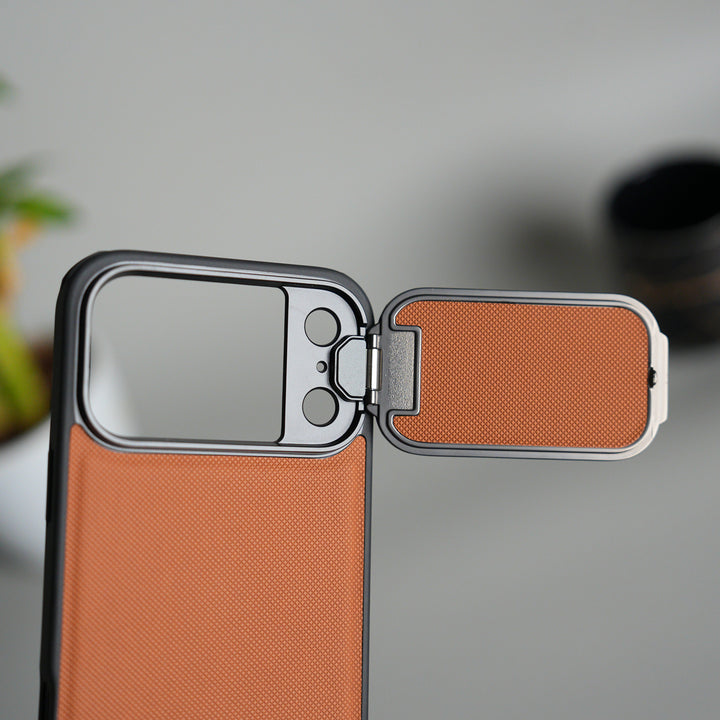 iPhone 17 Series Metal Camera Cap Stand Case Cover