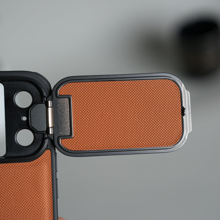 iPhone 17 Series Metal Camera Cap Stand Case Cover