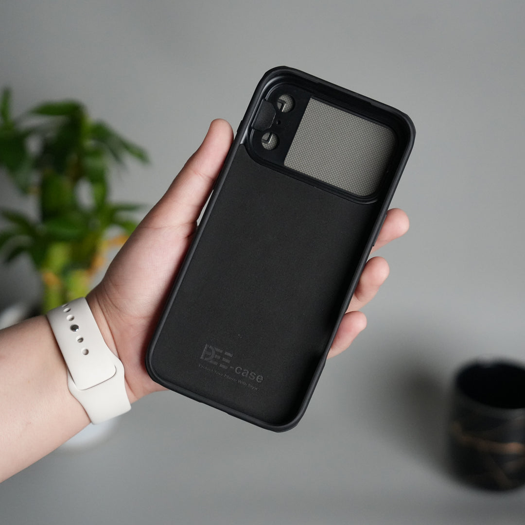 iPhone 17 Series Metal Camera Cap Stand Case Cover